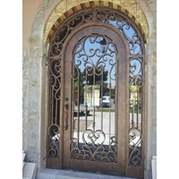 Reja de Hierro Ornamental para Ventanas y Puertas, Diseño Decorativo de Hierro Forjado, Puerta Individual de Seguridad Metálica para Entrada Principal