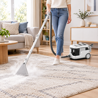 100 ℃   Nettoyage en profondeur à la vapeur avec fonction vapeur rapide en 40 secondes pour canapé, tapis, tissus d'ameublement, nettoyage des taches d'animaux domestiques, des déversements de café, machine de nettoyage