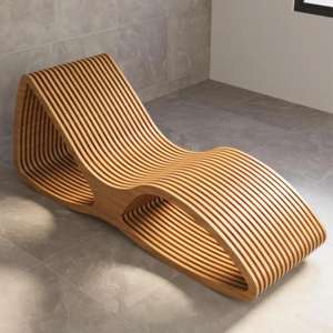 Fauteuil lounge moderne et élégant ML-CS06, fauteuil individuel, construction en bois massif, mobilier design pour salon, bureau à domicile - Product Image 4