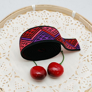 Ruban de bordure en nylon souple rouge et noir en gros, ruban biais, élastique pliable pour sous-vêtements, ruban élastique en nylon tissé - Product Image 5
