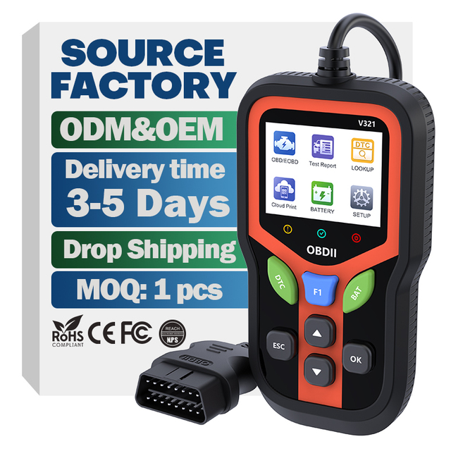 V321 Obd2 Universal Scanner Battery test Read Codes Delete Erase Codes Cloud Print Obd Auto Doctor Car Tester Diagnostic Scanner