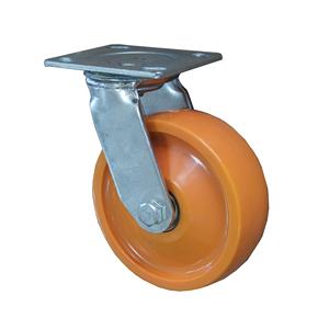 Ruedas giratorias de acero PU sólido sin óxido para trabajo pesado Carro industrial y carro para rueda recubierta de teflón - Product Image 1