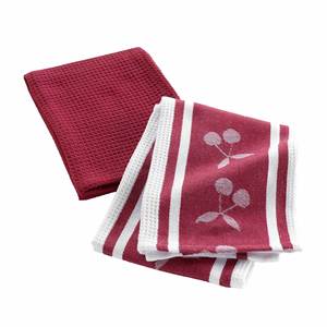 SET DI 2 STROFINI IN COTONE JACQUARD 50X70 CERISETTE RUBY - Product Image 1