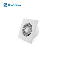 Ventilateur d'extraction axial en ligne 4 pouces 100 mm à économie d'énergie avec protection contre la surchauffe en ABS pour salle de bain et usage commercial léger