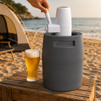Mini fût de bière portable 5L en PEHD de qualité alimentaire, réutilisable, pour la bière pression, idéal pour les fêtes à domicile et la vente en gros