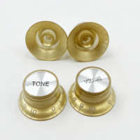Guitar Accessories 4Pcs Set LP SG Electric Guitar Aluminum Top Speed Knobs 2T2V Volume Tone Potentiometer Control Knobs