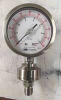 Baumer Diaphragm Seal Pressure Gauge Stainless Steel Corrosion Resistant 2.5 Inch/63mm Dial Gas Pressure Measuring Instrument