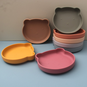 Plato de Silicona Personalizado Libre de BPA, Plato Dividido de Grado Alimenticio, Set de Alimentación para Bebés, Plato para Niños Pequeños - Product Image 1