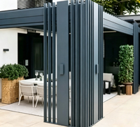 Pergola en aluminium résistante aux intempéries, pavillon de jardin extérieur, auvent rétractable, gazebo en aluminium à lames orientables