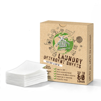 Feuilles de lessive écologiques sans plastique, parfum linge frais, personnalisables OEM ODM SDS