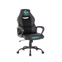 Chaise de jeu ergonomique de style racing Logitech, respirante, extensible, en cuir et tissu nylon, pour la maison et le bureau, réglable en hauteur, pliable