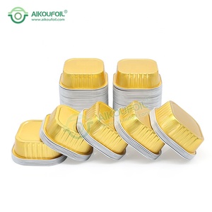 Récipient à cupcakes jetables en or pour l'extérieur de qualité alimentaire <span class=keywords><strong>Weber</strong></span> Grill Pack de papier d'aluminium pour le stockage des aliments au micro-ondes - Product Image 2