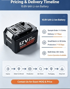 Batterie d'outil électrique rechargeable 10,8 V à semi-conducteurs 2 Ah pour perceuses électriques avec courant de décharge de pointe de 24 A - Product Image 3
