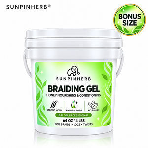 SUNPINHE Gel Coiffant au Miel 64Oz Fixation Forte Anti-Frisottis pour Tresses, Locs, Twists, Bords, Cornrows, Brillance Naturelle, Gel Coiffant Professionnel - Product Image 1
