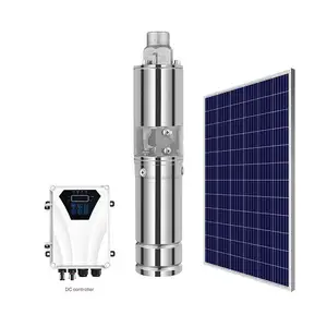 150M DC 1HP Deep Well Submersible Brushless Screw Solar Water Pump For Irrigation