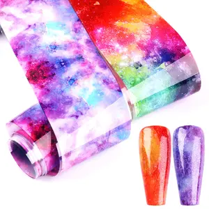 4CM*100 CM Marble Starry Designs Nail Sticker Nail Foils Color Bright Marble Nail Art Star Transfer Sticker