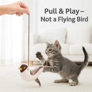 Juguete para Gatos con Diseño de Pájaro Volador - Alas que se Agitan, Sonido de Chirrido, Recargable por USB, Activación por Movimiento, Juguete para Gatos de Interior - Product Image 6