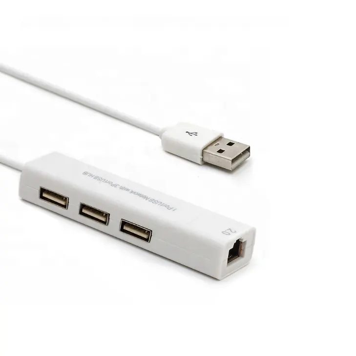 Dizüstü bilgisayar USB RJ45 Lan kart combo 1 port ağ 3 bağlantı noktalı USB hub Ethernet adaptörü
