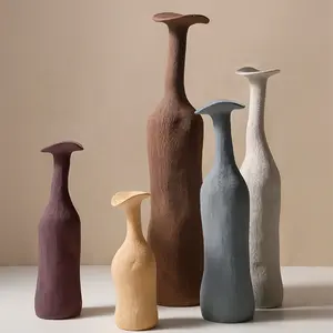 Vasos nórdicos de cerâmica alta decoração, vasos cerâmicos