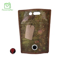 Sac en plastique à bec verseur avec poignée de fermeture supérieure en matériau laminé pour l'eau minérale, la bière, recyclable, écologique, PE carré