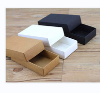 Boîtes cadeaux en carton kraft recyclé de luxe personnalisées en blanc, noir et marron pour emballages de savon DIY avec couvercles