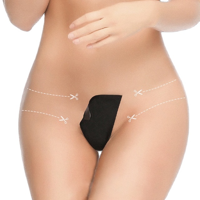 Sexy Women Anti Sweat Invisible Reusable Thong Seamless Underwear Adhesive C String Panty