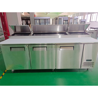 Réfrigérateur commercial de 67 pouces, réfrigérateur pour préparation de salades, table de préparation de pizzas réfrigérée