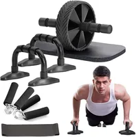 Kit de roulettes abdominales 7-en-1 Gym MR Equipment Kit d'exercices à domicile Kit de roulettes d'exercice facile à assembler