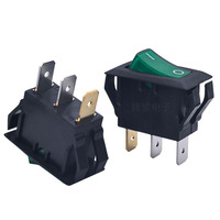 Interrupteur à bascule SPST ON-OFF 16A 250V125VAC 12V24VDC avec lumière verte RL1-511/N-C-2-G/B-P1-G