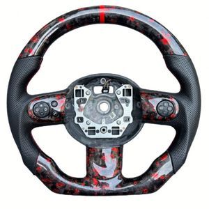 Volante de Coche Personalizado de Cuero y Fibra de Carbono Forjada para <span class=keywords><strong>Mini</strong></span> <span class=keywords><strong>Cooper</strong></span> Jcw R50 R52 R53 R55 R56 R57 R60 R61 F55 F56 F57 F54 F60 - Product Image 5