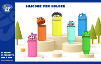 Porte-stylo en silicone Strange Us Monster, lavable, grande capacité, organisateur de bureau flexible |   Recruter des Agents Exclusifs Mondiaux