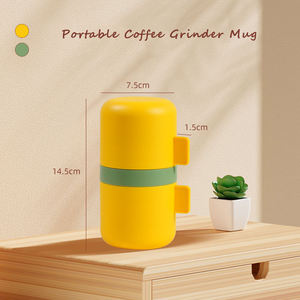 Nouvelle tasse à café isolée en acier inoxydable tout-en-un <span class=keywords><strong>avec</strong></span> moulin manuel pour cafetière portable pour le voyage - Product Image 3