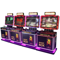 Borne d'arcade commerciale rétro à monnayeur, avec écran pliant de 22 pouces et cabinet métallique, pour jeux de combat en intérieur