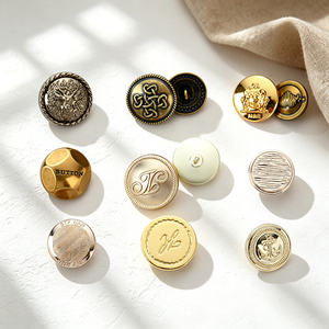 Vintage Two-Tone Enamel Metal <b>Buttons</b> Black and Gold Round <b>Buttons</b> for Cardigan Sweater and Outerwear - Product Image 2