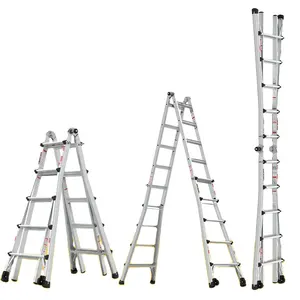 Household Aluminum Ladders For Sale Telescopic Foldable Step Ladder With Rubber Feet