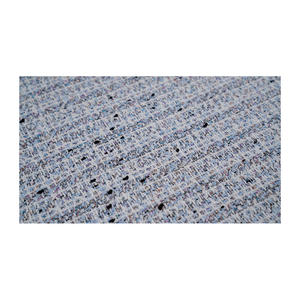 Tela Tweed de Primera Calidad Hecha en Corea, Diseño Elegante, Rayas Multicolores en Blanco y Azul Cielo, Tejido Metálico, Servicio OEM y ODM, Tela Textil Tejida Personalizada - Product Image 2