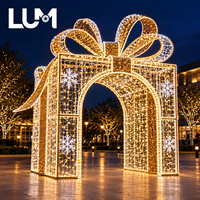 Arche de Noël de 5 m de large et 4 m de haut avec cadre en aluminium pour motifs lumineux de Noël, idéale pour l'Amérique du Nord