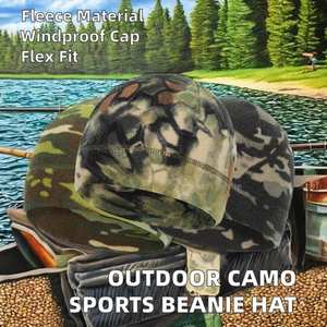 Gorro Deportivo con Patrón de Camuflaje al por Mayor, de Forro Polar de Poliéster, Cortavientos y Ajustable para Pesca al Aire Libre, Entrega Rápida - Product Image 2