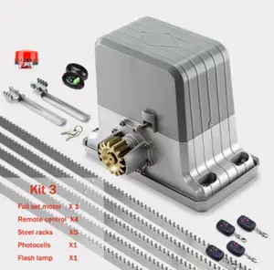 Fábrica Heavy Duty Porta Automática Portão Mais Perto Elétrica Deslizante Portão Abridor AC220V 110V 1800kg Com Kit Trilhos De Engrenagem