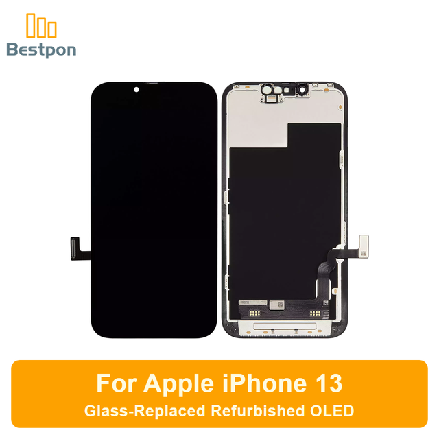 Replacement for iPhone 13 OLED Screen Assembly, Glass-Replaced Refurbished, Original Panel and IC, Grade a