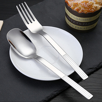 Ensemble de couverts pour compagnies aériennes en gros, matériau 18/10, couteau et fourchette pour avion, couverts en acier inoxydable 18/0