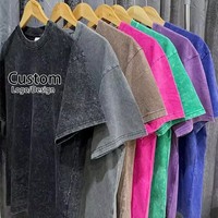 T-shirt personnalisé vintage délavé à l'acide, impression DTG DTF, homme, coton lourd 100%, t-shirt vierge, streetwear, vêtements décontractés