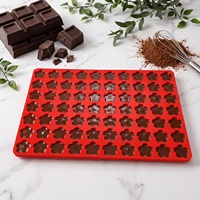 Moule en silicone motif fleur, qualité alimentaire, antiadhésif, compatible four et congélateur, passe au lave-vaisselle, écologique. pour les chocolats glacés. Nettoyage facile