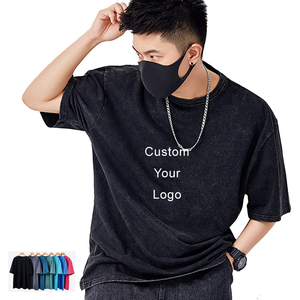 เสื้อยืดผู้ชายสไตล์วินเทจทรงโอเวอร์ไซส์ ล้างสีแบบแอซิดวอช สตรีทแวร์ ฮิปฮอป ผ้าฝ้าย 100% พร้อมโลโก้แบบกำหนดเอง ขายส่ง - Product Image 3