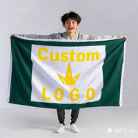Drapeau promotionnel personnalisé 3x5FT 90x150CM, imprimé par sublimation, bannière volante d'extérieur pour tout design