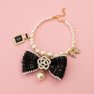 नवीनतम फैशन बिल्ली और कुत्ते मोती हार के साथ स्टाइलिश - Product Image 5