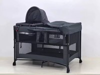 Lit bébé pliant moderne de haute qualité avec table à langer intégrée pour chambre, hôpital ou parc