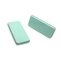 Boîte en métal rectangulaire avec charnière 180*90*20mm, petite boîte métallique pour emballage de bonbons à la menthe avec charnière