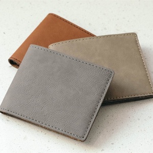 Custom Men's Short Brown Full Grain Leather Bifold Card <b>Wallet</b> <b>RFID</b> Feature Crazy Horse Matte Leather with Credit Holder - Product Image 3