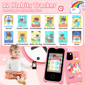 Cadeaux personnalisés <span class=keywords><strong>de</strong></span> téléphone intelligent <span class=keywords><strong>pour</strong></span> enfants <span class=keywords><strong>pour</strong></span> les filles enfants jouets téléphone cellulaire 2.8 "écran tactile enfant en bas âge apprentissage jouer jouet téléphone avec carte <span class=keywords><strong>de</strong></span> 8 Go - Product Image 4